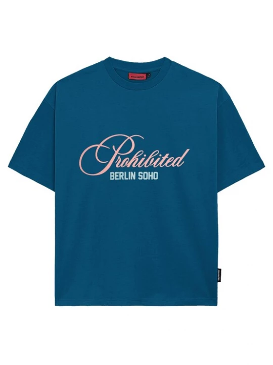 Foto van product Prohibited Shirt 'Bohemian' lichtblauw / petrol / pastelroze