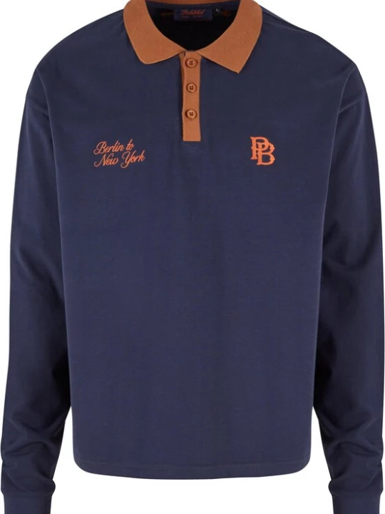 Foto van product Prohibited Shirt donkerblauw / bruin / oranje