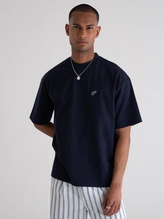 Foto van product Prohibited Shirt 'Grand Match Tennis' lichtbeige / navy / lichtblauw / offwhite