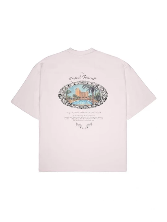Foto van product Prohibited Shirt 'Grand Pool' hemelsblauw / lichtoranje / rosé / zwart