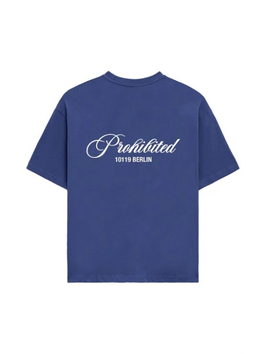 Foto van product Prohibited Shirt 'Hometown' donkerblauw / wit