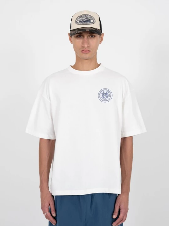 Foto van product Prohibited Shirt 'Horse Racer' donkerblauw / kersrood / offwhite