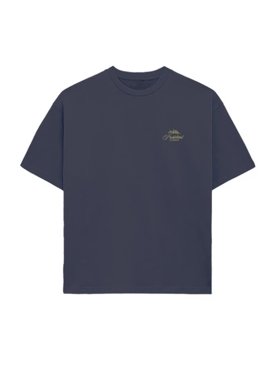 Foto van product Prohibited Shirt 'Leaf' marine / goudgeel