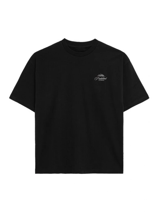Foto van product Prohibited Shirt 'Leaf' zwart / wit