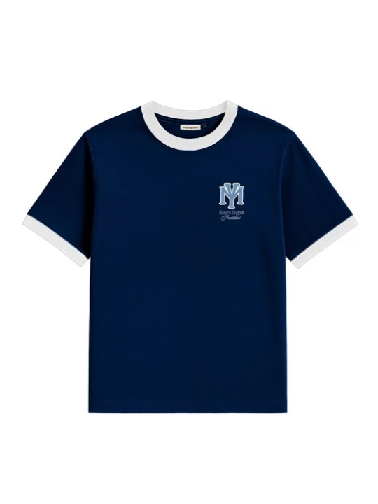 Foto van product Prohibited Shirt 'Modern Yuppies' lichtblauw / donkerblauw / wit
