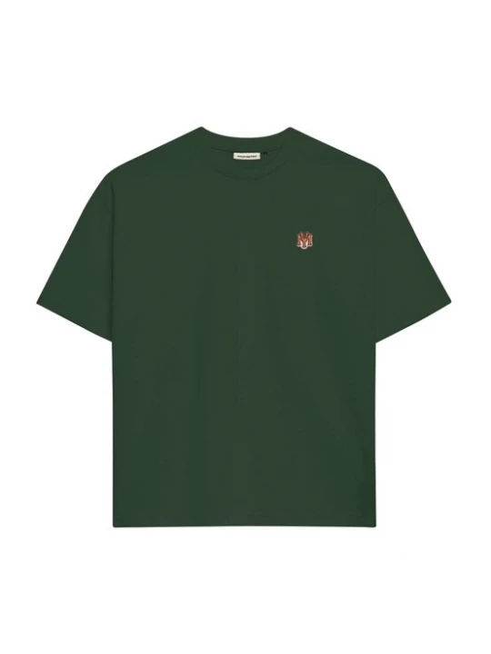 Foto van product Prohibited Shirt 'Office' donkergroen / oranje / wit