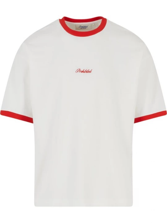 Foto van product Prohibited Shirt 'Palermo' rood / wit