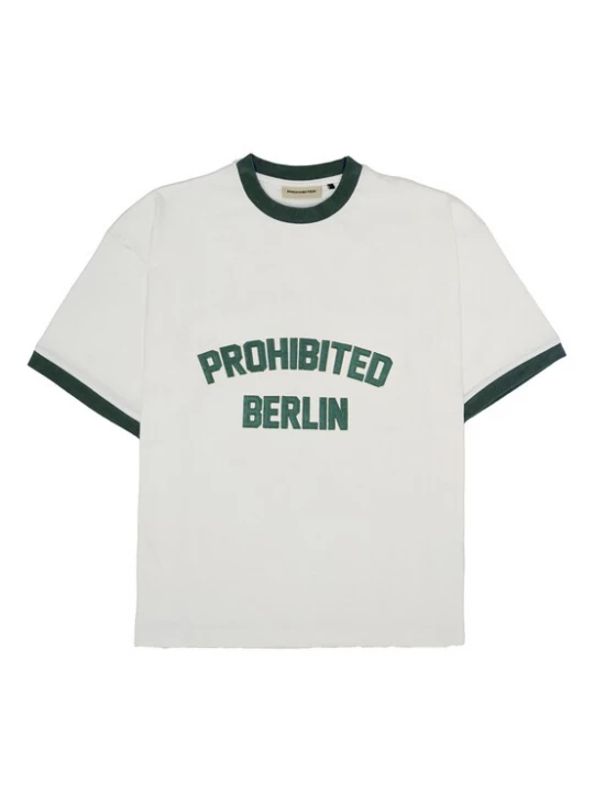 Foto van product Prohibited Shirt 'Rush Contrast' donkergroen / wit