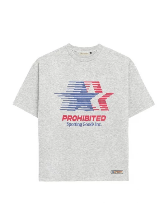 Foto van product Prohibited Shirt 'Sporting Goods' blauw / grijs gemêleerd / rood