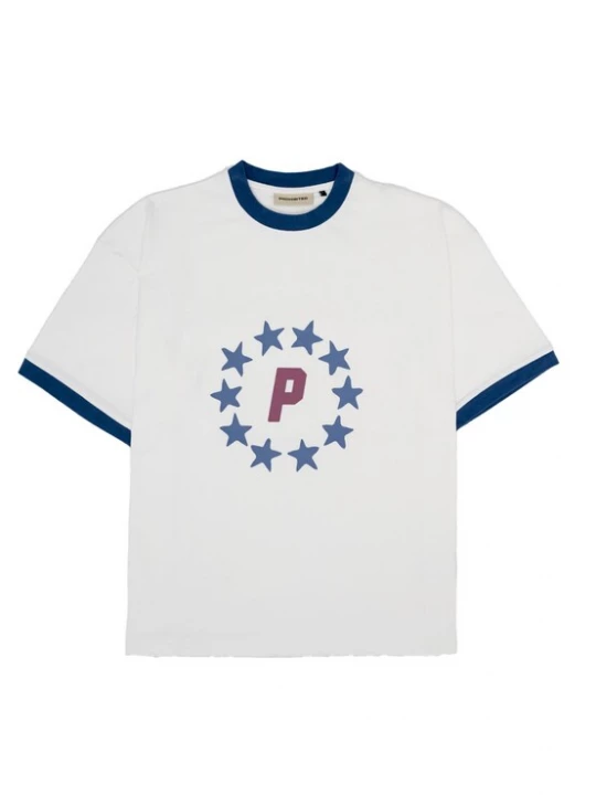 Foto van product Prohibited Shirt 'Stars Contrast' blauw / offwhite