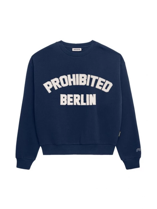 Foto van product Prohibited Sweatshirt 'Berlin' marine / wolwit