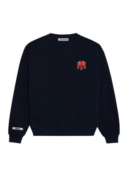Foto van product Prohibited Sweatshirt 'Modern Yuppies' navy / rood / wit