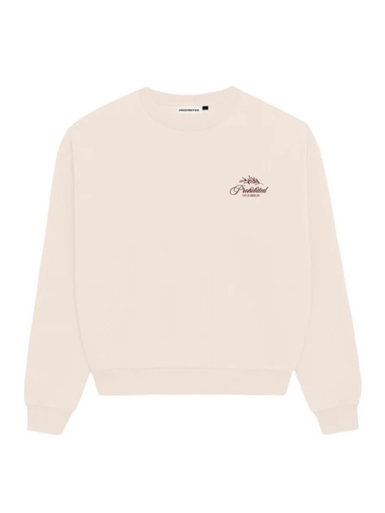 Foto van product Prohibited Sweatshirt 'PB Leaf' bourgogne / offwhite