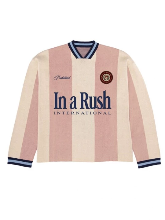 Foto van product Prohibited Trui 'Overdrive' navy / lichtblauw / poederroze / oudroze