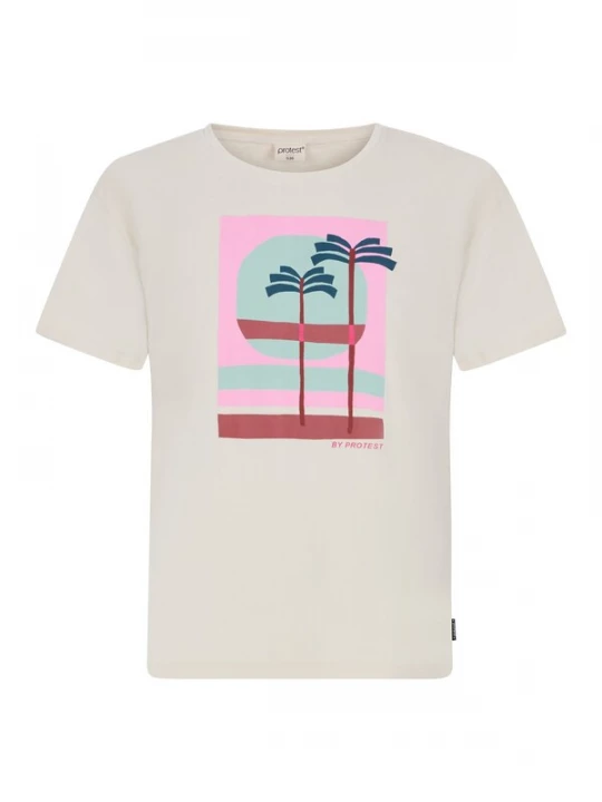 Foto van product PROTEST Shirt 'PRTGLASSY' navy / kastanjebruin / neonroze / offwhite