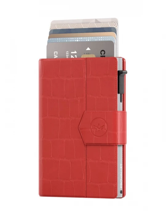 Foto van product Prowallet Portemonnee 'Pasjeshouder Plus Croco' rood