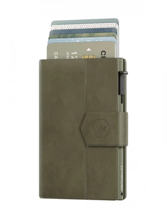 Foto van product Prowallet Portemonnee 'Pasjeshouder Plus' olijfgroen