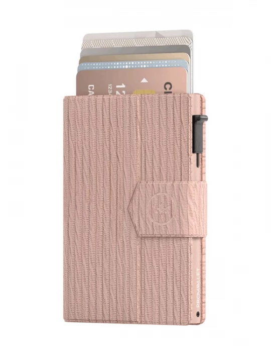Foto van product Prowallet Portemonnee 'Pasjeshouder Plus Ripple' zalm roze
