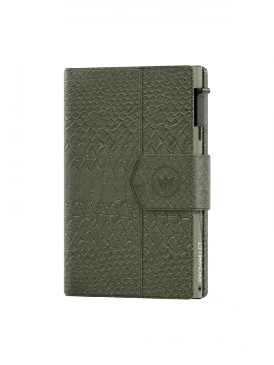 Foto van product Prowallet Portemonnee 'Pasjeshouder Plus Snake' olijfgroen