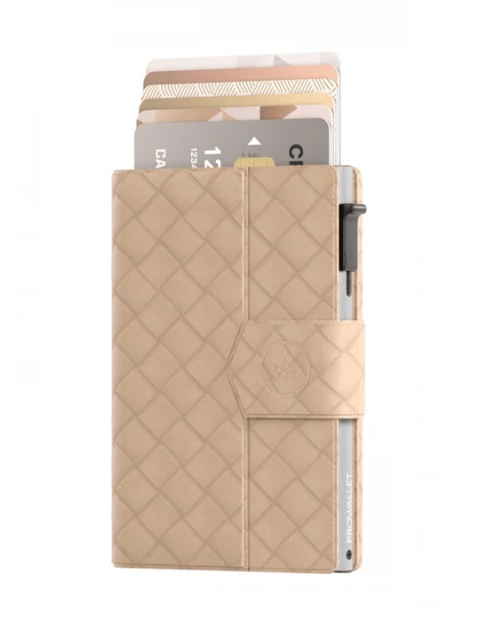 Foto van product Prowallet Portemonnee 'Pasjeshouder Plus Woven' beige