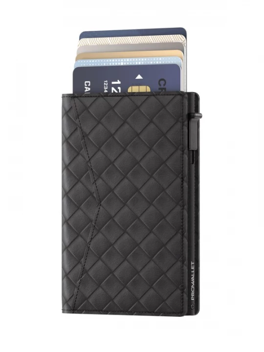Foto van product Prowallet Portemonnee 'Pasjeshouder Slim Woven' zwart