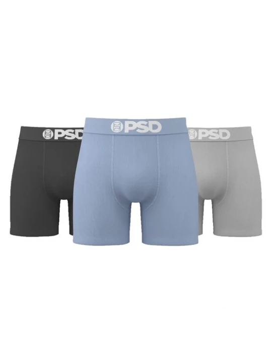 Foto van product PSD Boxershorts '5I3PK' lichtblauw / grijs / zwart / wit