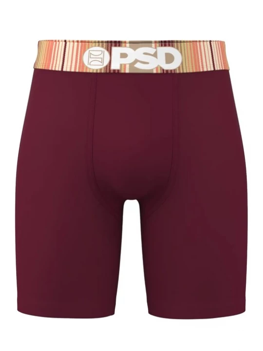 Foto van product PSD Boxershorts abrikoos / wijnrood / wit