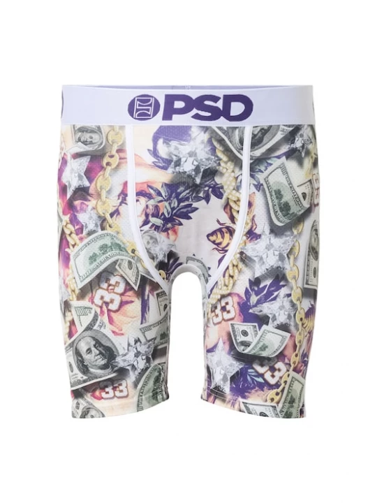 Foto van product PSD Boxershorts 'AJ' antraciet / violetblauw / wit
