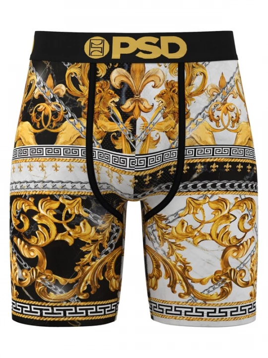 Foto van product PSD Boxershorts 'Baroque Luxury' geel / zwart