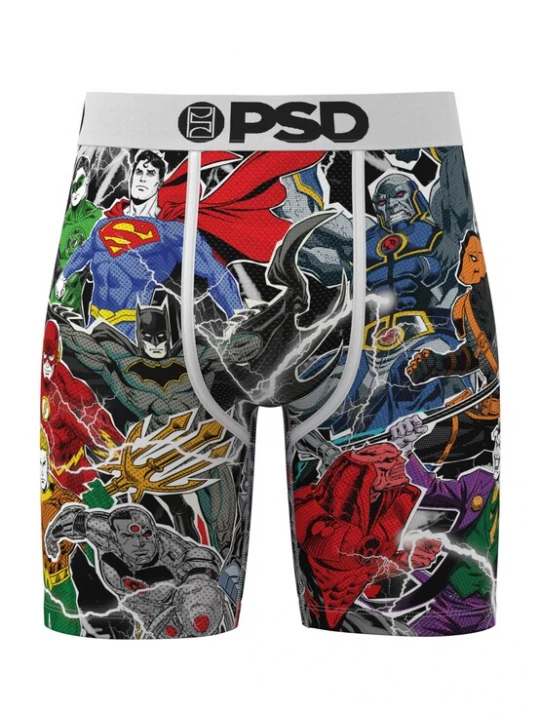 Foto van product PSD Boxershorts 'DC Battle' blauw / lichtgrijs / bloedrood / zwart