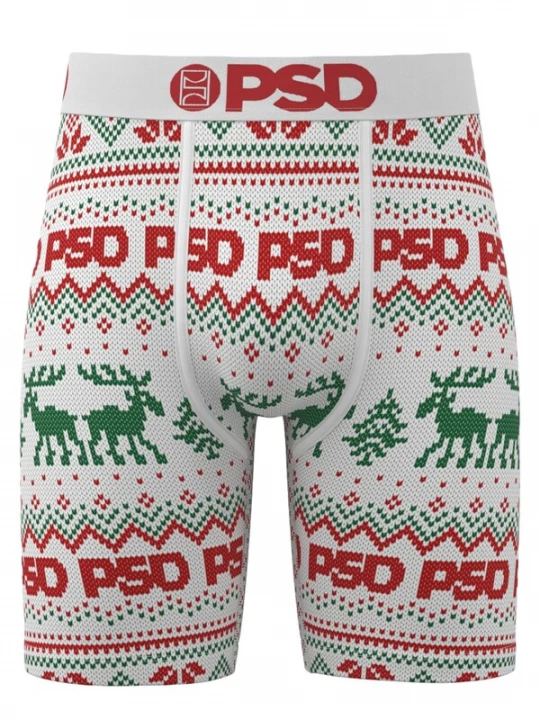 Foto van product PSD Boxershorts 'Fair Isle' groen / rood / wit