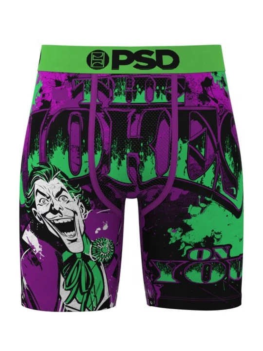 Foto van product PSD Boxershorts 'Jokes On You' groen / lila / zwart