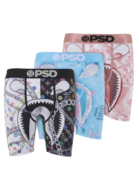 Foto van product PSD Boxershorts lichtblauw / rosa / zwart / wit