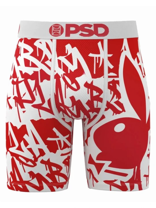Foto van product PSD Boxershorts 'Playboy' rood / wit