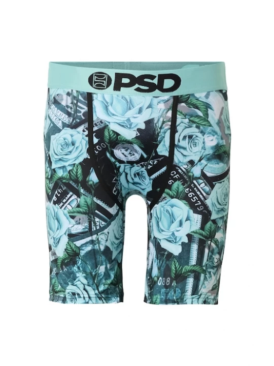 Foto van product PSD Boxershorts 'Sky 100' lichtblauw / groen / mintgroen / zwart