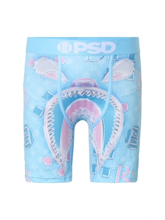 Foto van product PSD Boxershorts 'WF Lux NY' pastelblauw / lichtblauw / lichtgrijs / orchidee