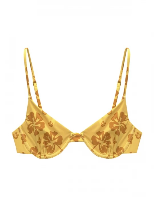 Foto van product Pull&Bear Bikinitop donkergeel / geel gemêleerd