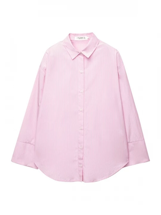 Foto van product Pull&Bear Blouse lichtgrijs / rosa / wit
