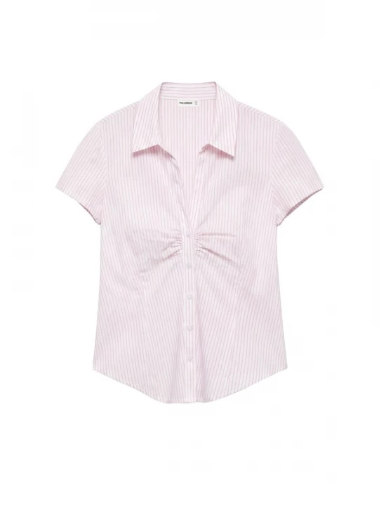Foto van product Pull&Bear Blouse oudroze / wit