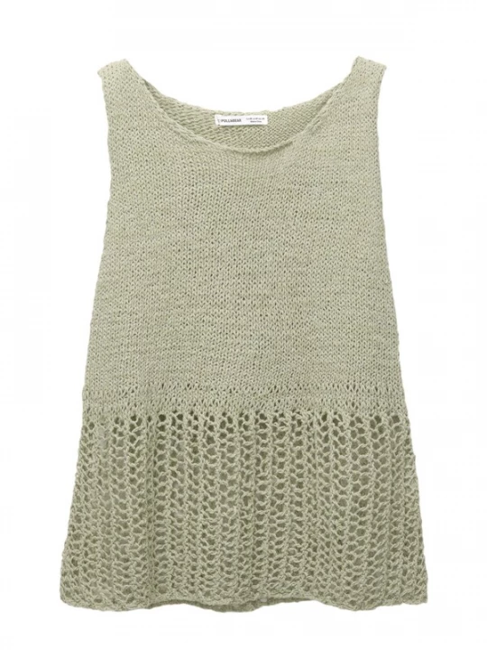 Foto van product Pull&Bear Gebreide top pastelgroen