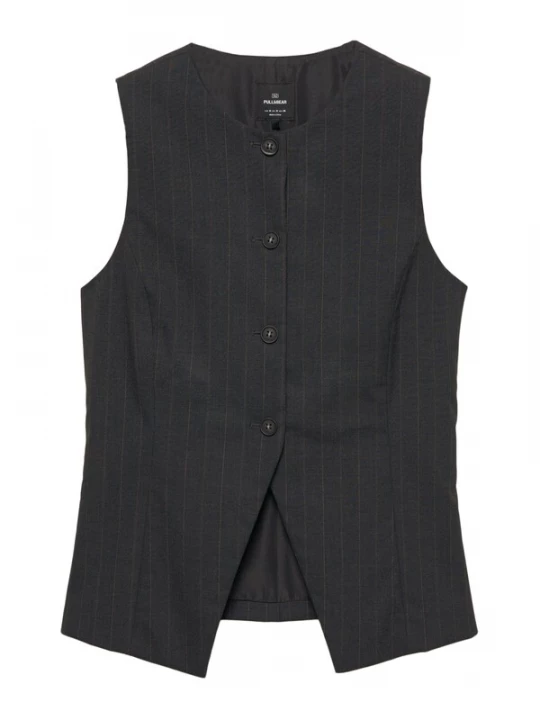 Foto van product Pull&Bear Gilet brokaat / grijs gemêleerd