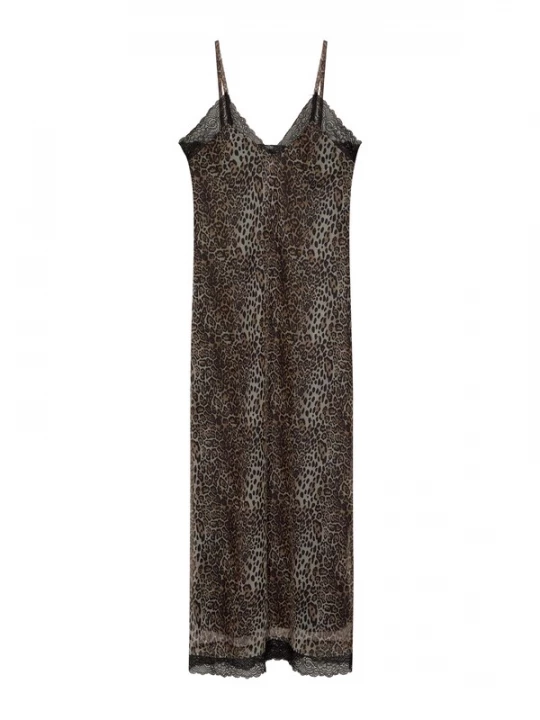 Foto van product Pull&Bear Jurk bruin / lichtgrijs / zwart