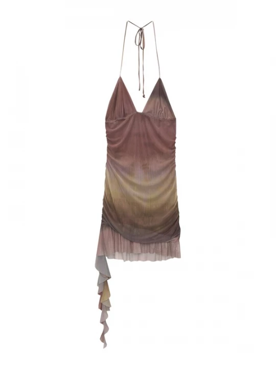 Foto van product Pull&Bear Jurk lichtbruin / olijfgroen / mauve
