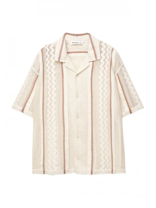 Foto van product Pull&Bear Overhemd beige / cognac