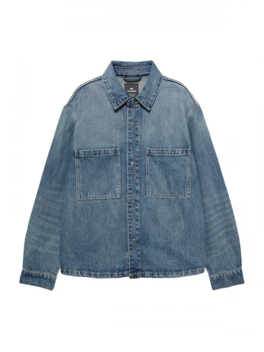Foto van product Pull&Bear Overhemd blauw denim
