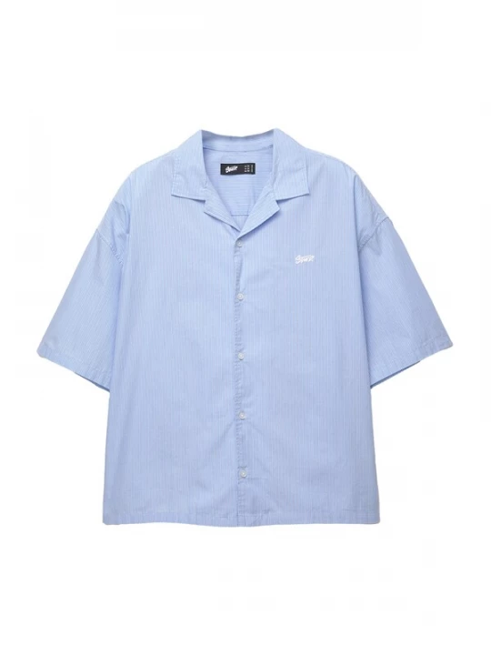 Foto van product Pull&Bear Overhemd lichtblauw / antraciet / wit