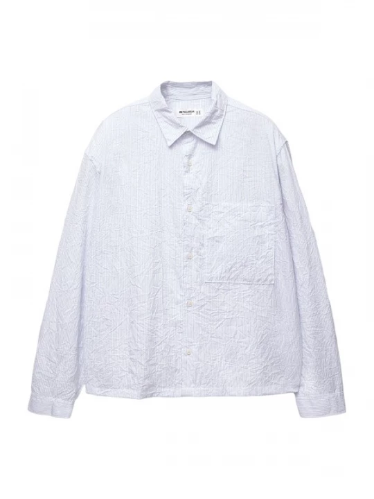 Foto van product Pull&Bear Overhemd lichtblauw / offwhite