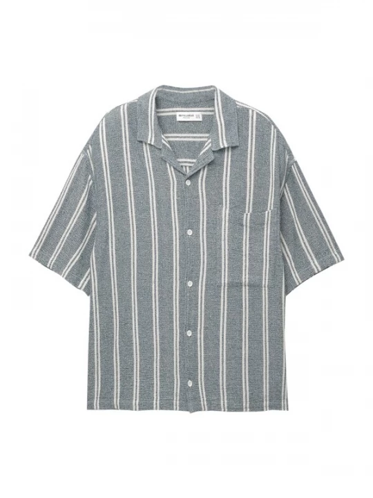 Foto van product Pull&Bear Overhemd navy / wit