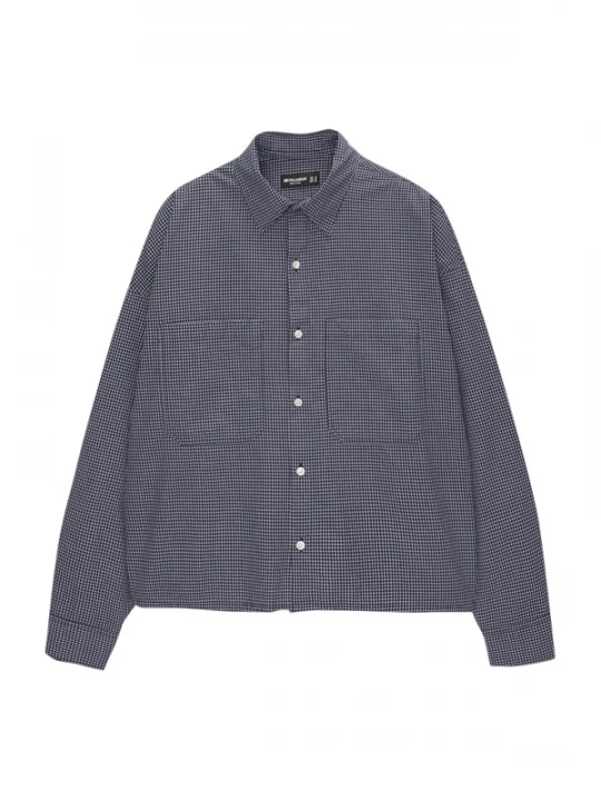 Foto van product Pull&Bear Overhemd navy / wit