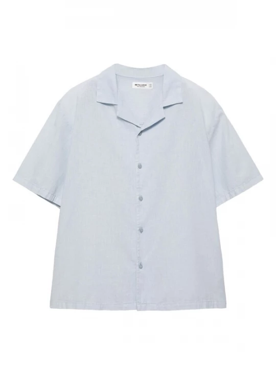 Foto van product Pull&Bear Overhemd pastelblauw